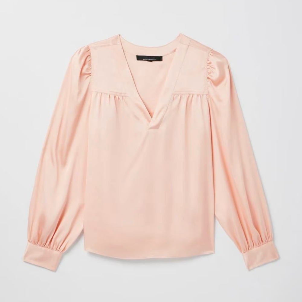 NWT WHBM Blouse. Pink sz MP